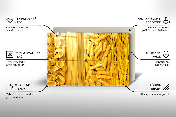 Steklena podloga za rezanje Testenine