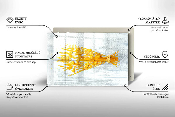 Steklena podloga za rezanje Testenine