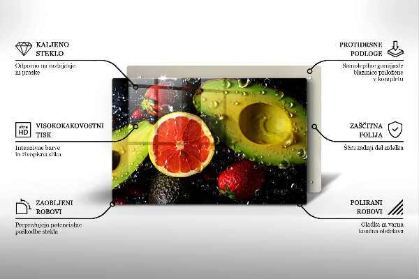 Steklena podloga za rezanje Sadje in zelenjava
