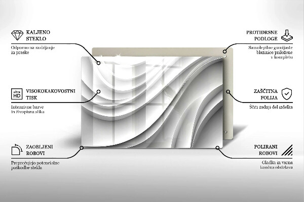 Steklena podloga za rezanje Geometrijske črte