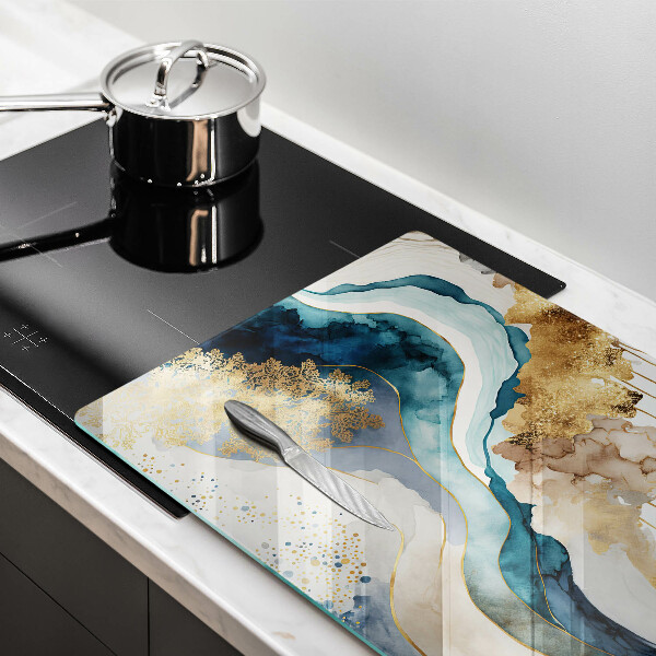 Steklena podloga za rezanje Barvit marmor