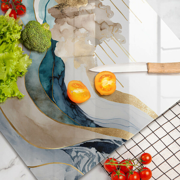 Steklena podloga za rezanje Barvit marmor