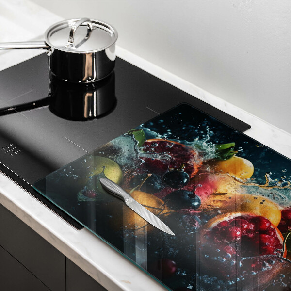 Steklena podloga za rezanje Sadje v vodi