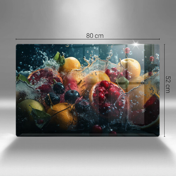 Steklena podloga za rezanje Sadje v vodi