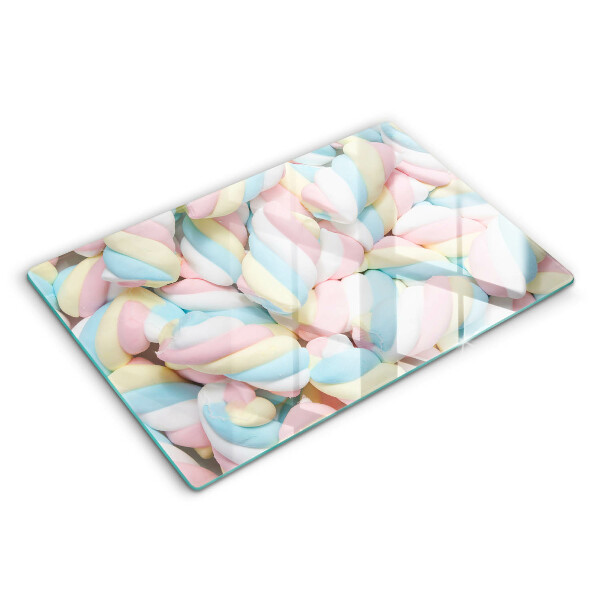 Steklena podloga za rezanje Pisani marshmallows