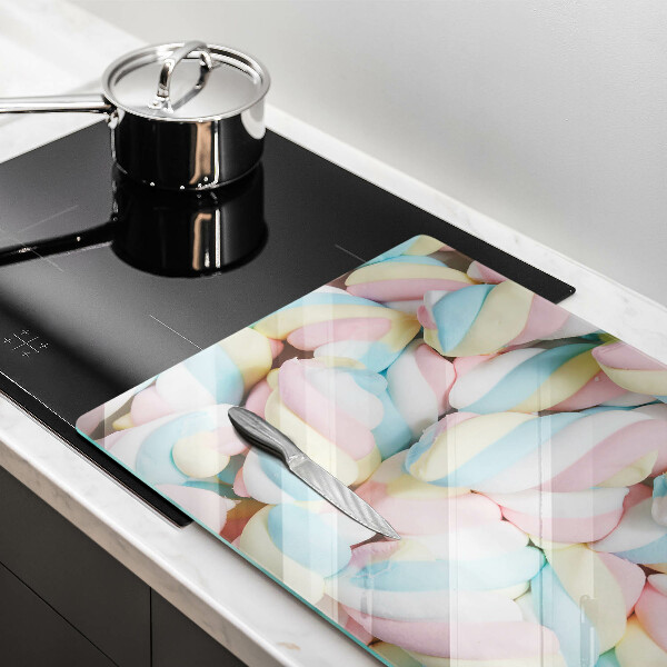 Steklena podloga za rezanje Pisani marshmallows