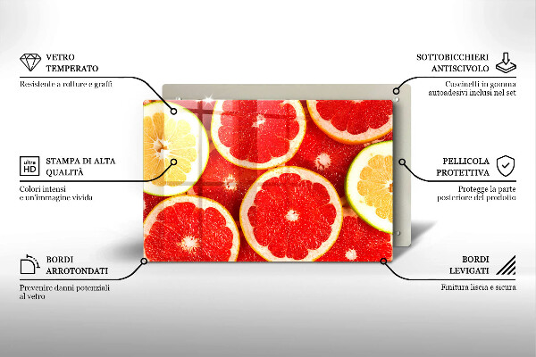 Steklena podloga za rezanje Rezine grenivke