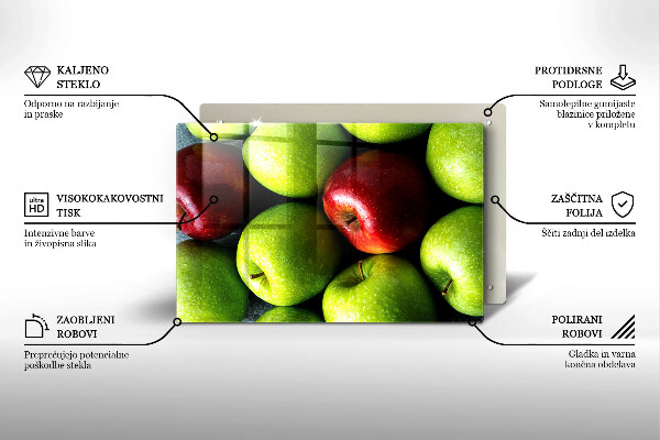 Steklena podloga za rezanje Sočna jabolka