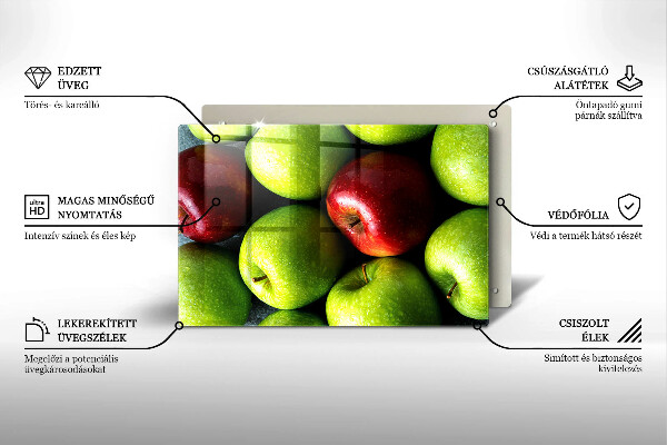 Steklena podloga za rezanje Sočna jabolka