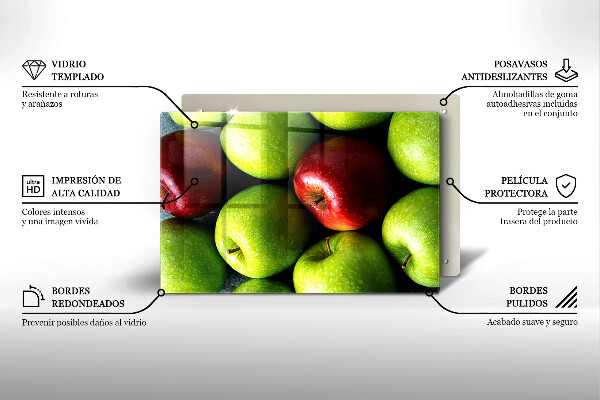 Steklena podloga za rezanje Sočna jabolka