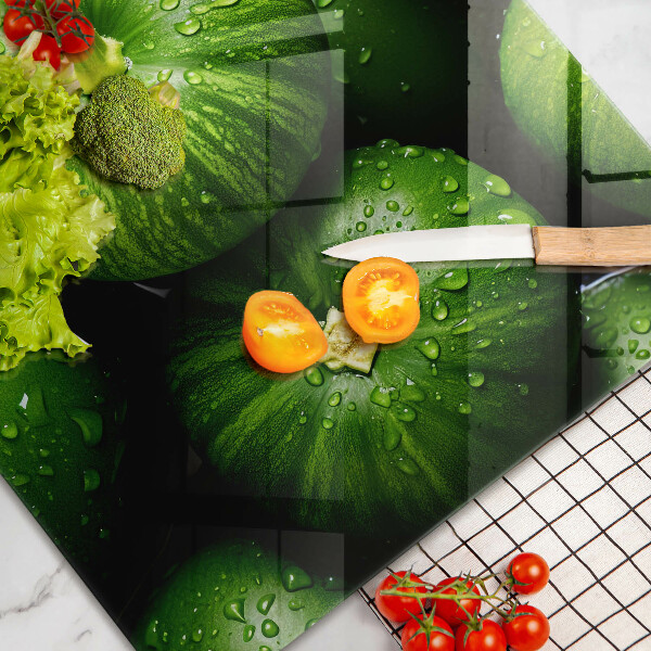 Steklena podloga za rezanje Zelene buče