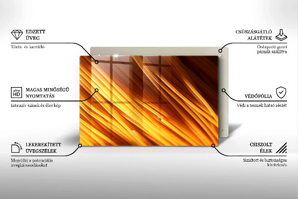 Steklena podloga za rezanje Špageti testenine