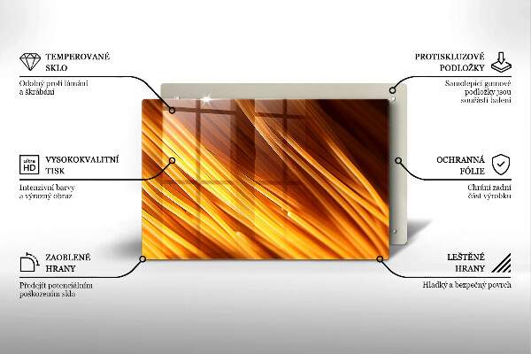 Steklena podloga za rezanje Špageti testenine