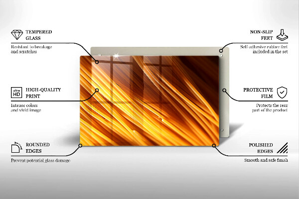 Steklena podloga za rezanje Špageti testenine