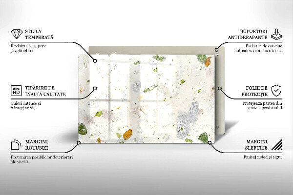 Steklena podloga za rezanje Padajoče listje