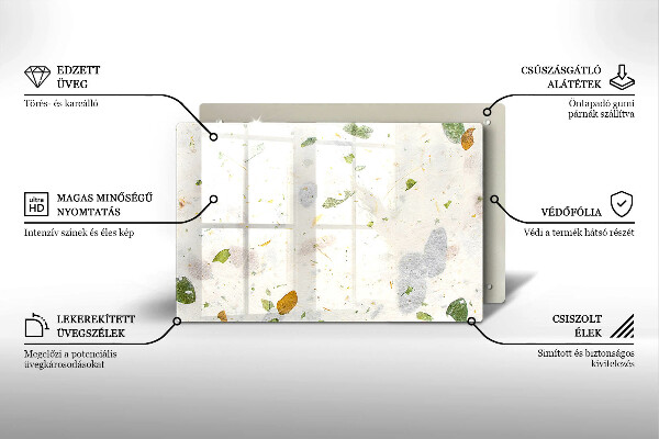 Steklena podloga za rezanje Padajoče listje