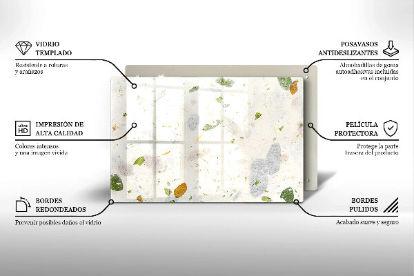 Steklena podloga za rezanje Padajoče listje