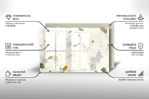 Steklena podloga za rezanje Padajoče listje