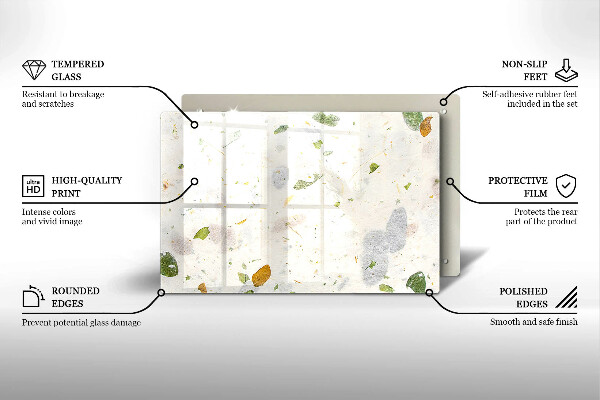 Steklena podloga za rezanje Padajoče listje