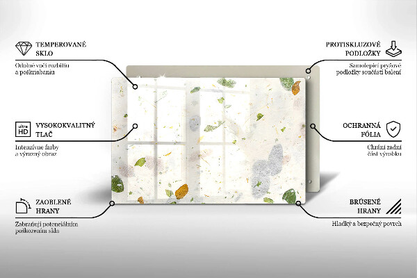 Steklena podloga za rezanje Padajoče listje