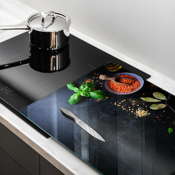 Steklena podloga za rezanje Sklede z začimbami