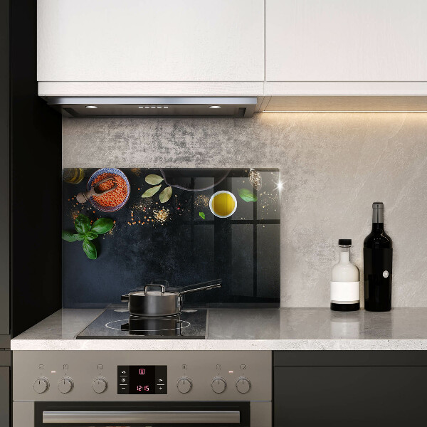 Steklena podloga za rezanje Sklede z začimbami