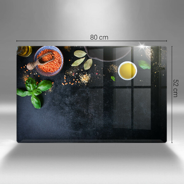 Steklena podloga za rezanje Sklede z začimbami