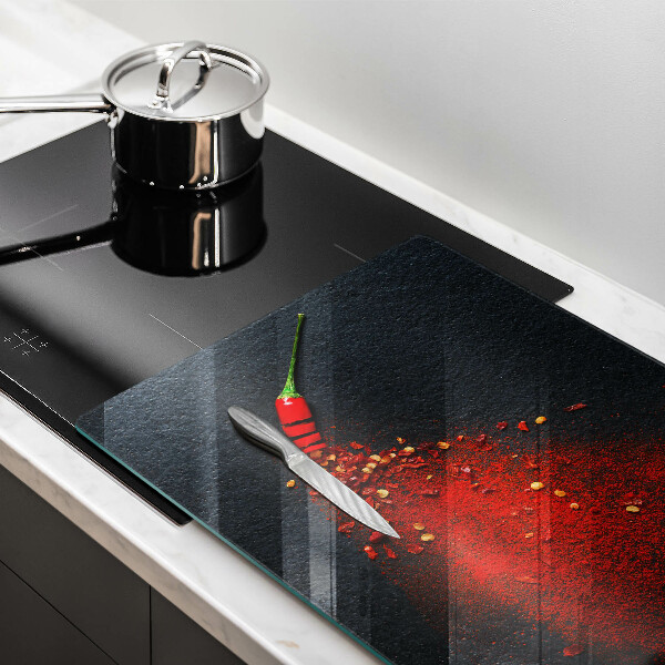 Steklena podloga za rezanje Čili poper