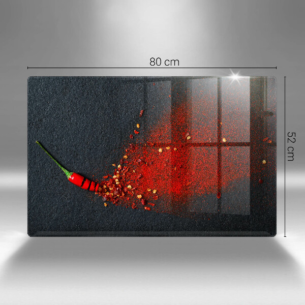 Steklena podloga za rezanje Čili poper