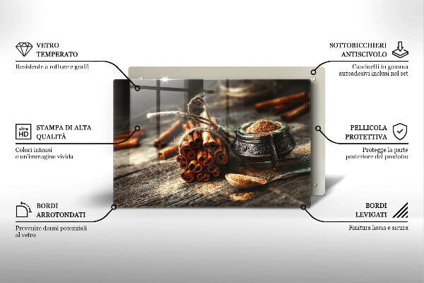 Steklena podloga za rezanje Vaniljev strok