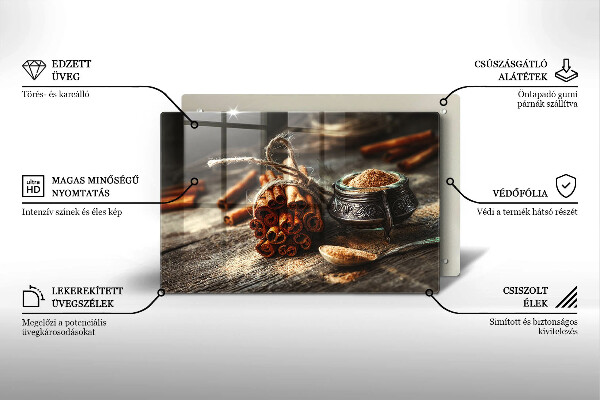 Steklena podloga za rezanje Vaniljev strok