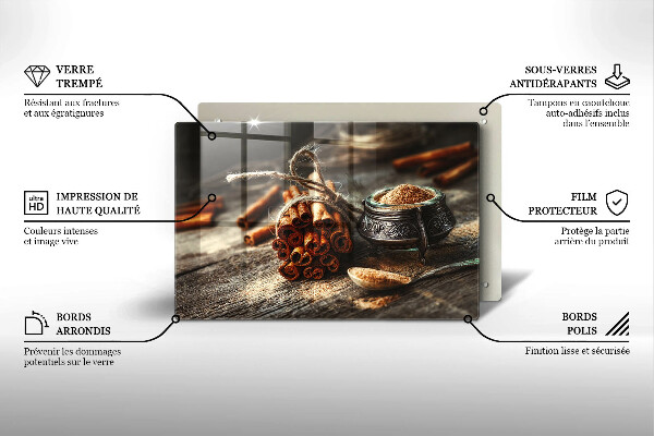 Steklena podloga za rezanje Vaniljev strok