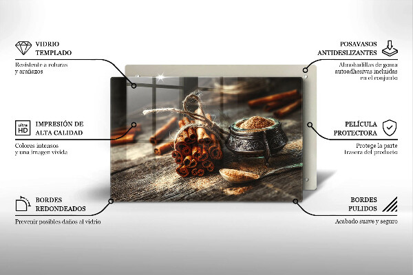 Steklena podloga za rezanje Vaniljev strok