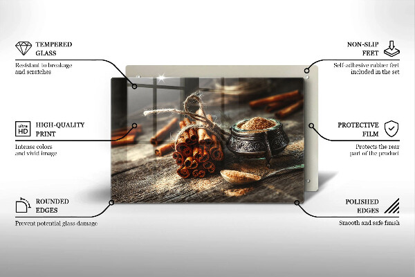 Steklena podloga za rezanje Vaniljev strok