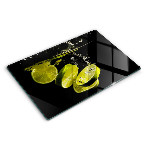 Steklena podloga za rezanje Limete v vodi