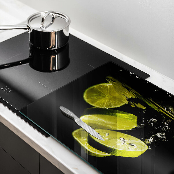 Steklena podloga za rezanje Limete v vodi