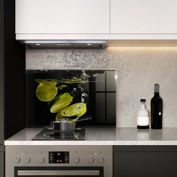 Steklena podloga za rezanje Limete v vodi