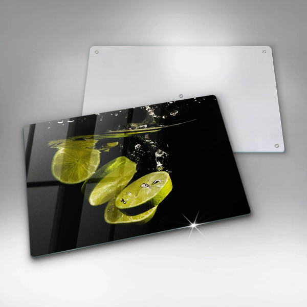 Steklena podloga za rezanje Limete v vodi