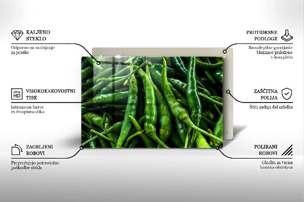 Steklena podloga za rezanje Grahovi stroki