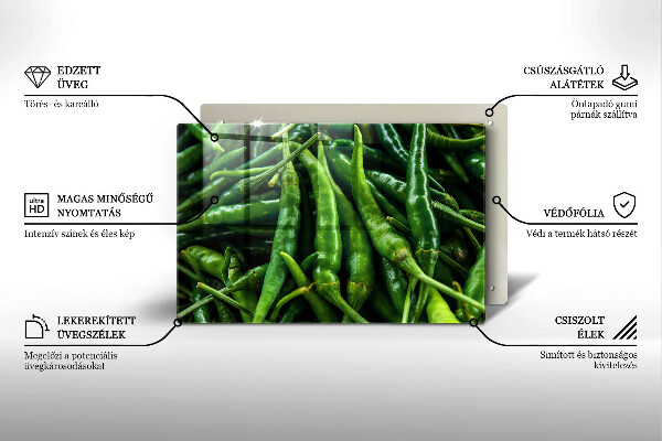 Steklena podloga za rezanje Grahovi stroki