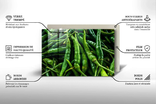Steklena podloga za rezanje Grahovi stroki