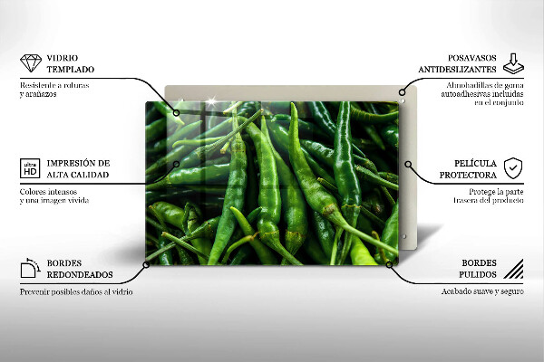 Steklena podloga za rezanje Grahovi stroki