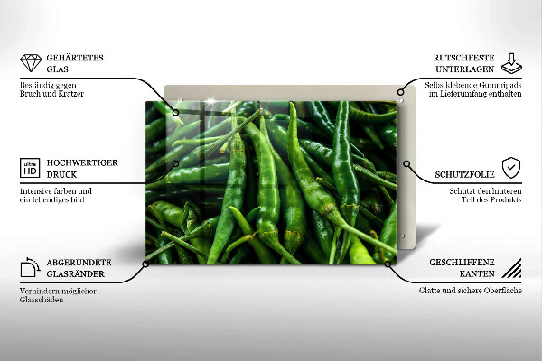 Steklena podloga za rezanje Grahovi stroki