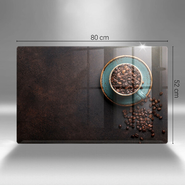 Steklena podloga za rezanje Skodelica kavnih zrn