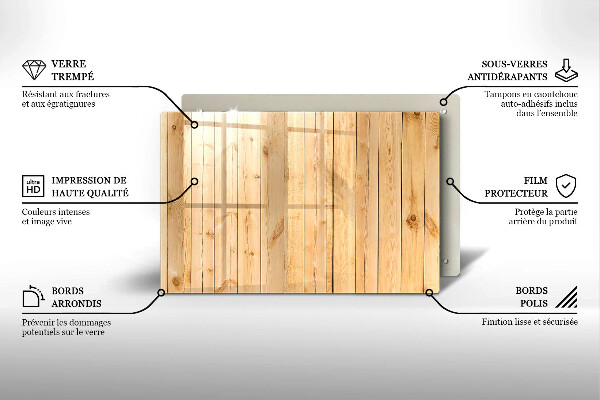 Steklena podloga za rezanje Občutljive lesene deske