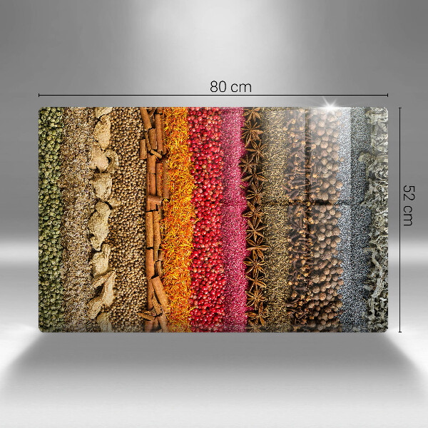 Steklena podloga za rezanje Pisane začimbe