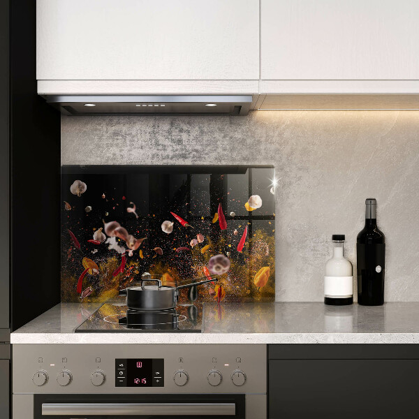 Steklena podloga za rezanje Pekoče začimbe