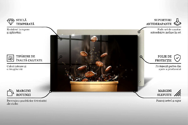 Steklena podloga za rezanje Vroča kavna zrna