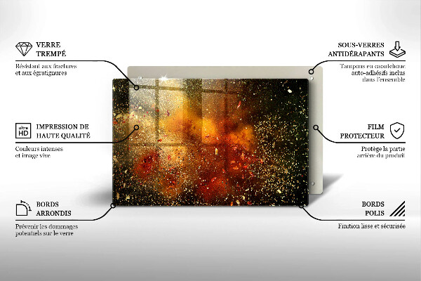 Steklena podloga za rezanje Pisane začimbe