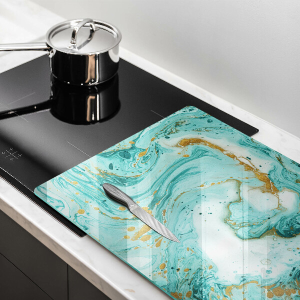 Steklena podloga za rezanje Modra abstrakcija